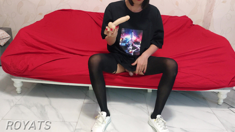 Royats: Porra Enquanto Cavalga Consolo Em Tênis E Meia-calça