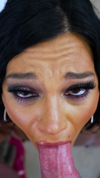 Mona Azar Gagging Blowjob Featuring Jonni Darkko
