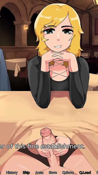 Hazelnut Latte: POV Risky Footjob by Blonde Trans in the Restaurant - Episode 3