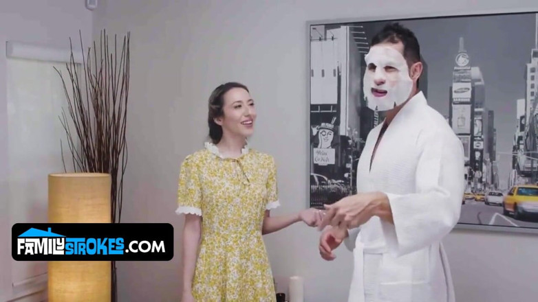 Family Strokes: Stepdaughters Give a Sensual Erotic Massage with Happy Ending to...