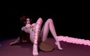 Soi Hentai: Soție singuratică solo cu vibrator siliconat - Animație 3D V569