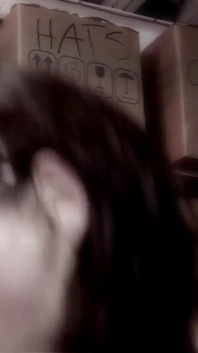 In the warehouse the brunette gets excited with fantasy
