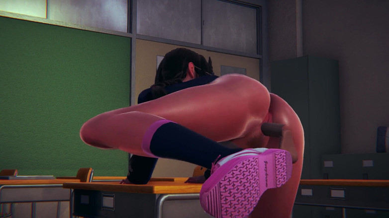 Waifu club 3D: DVA zostaje zerżnięta na biurku uczelni