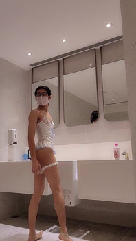 Ballerina Exhibitionist Play with Dildo in the Toilet