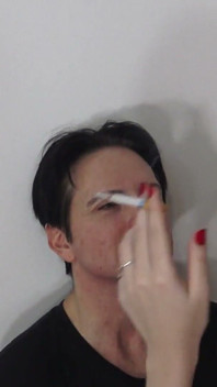 Coking Ashtray Hand Over Mouth!