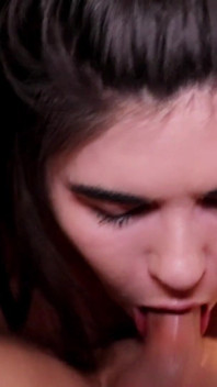 Young slut hands tied & face-fuck