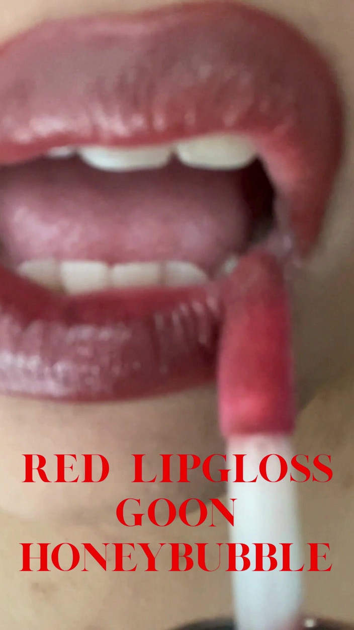 Honey bubble: Menerapkan Fetish Bibir Bibir Merah, Melangkah, Femdom, Findom