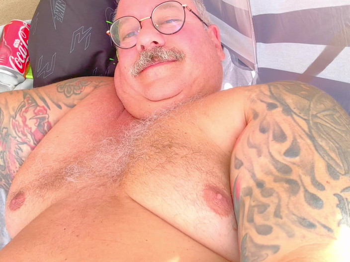 Hand-Free-Daddy-Chub: Dojrzały Dziadek Grubas Ma Orgazm 15 Razy