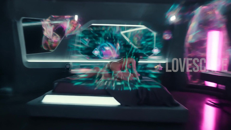 Lovescape: Calda asiatica cavalca cazzo in Neon Room (ai gen)