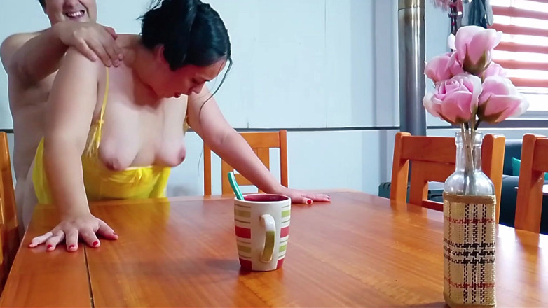 Kellyhotstepmom: Horny Stepmom Brings Her Stepson Coffee and Gets Fucked Hard...