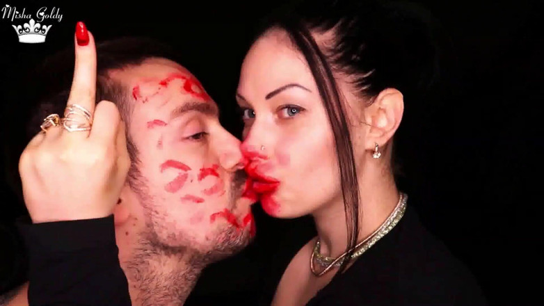 Goddess Misha Goldy: Kompilace červených rtěnek a škádlení rtů! 50$ místo původní ceny 85$