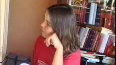 Casting of a young hairy brunette banged and jizzed on body