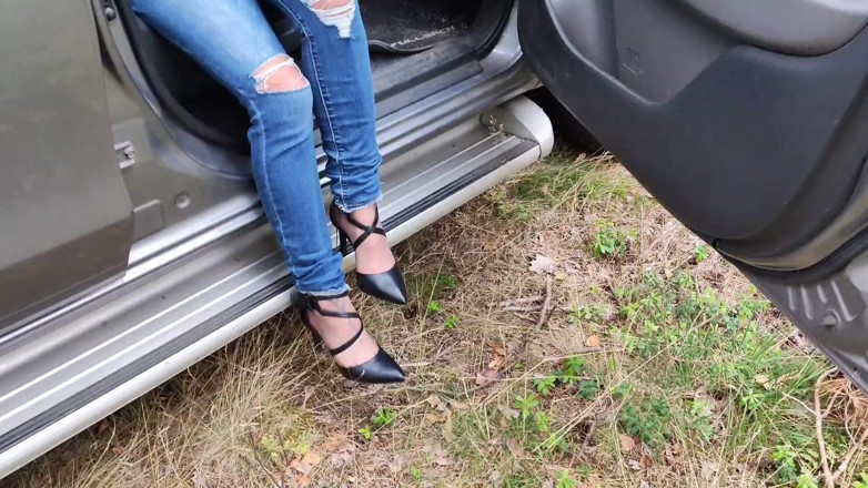 EricSkyMDH: Outdoor Nylon Footjob and Heels