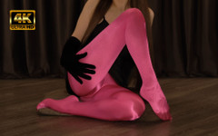 Shiny teens: 823 4K di raso rosa lucido De lux Wolford collant