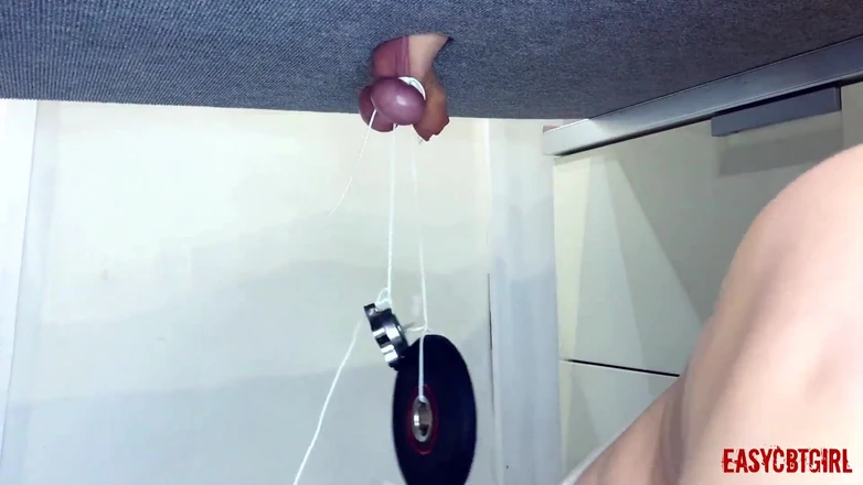 AnnyCandyPainboy: Mistress Tied Weights to the Balls of Her Easycbtgirl