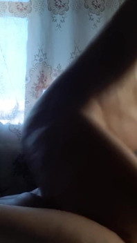 She Rubs Her Pussy on My Big Ass and Cums Lesbian Illusion