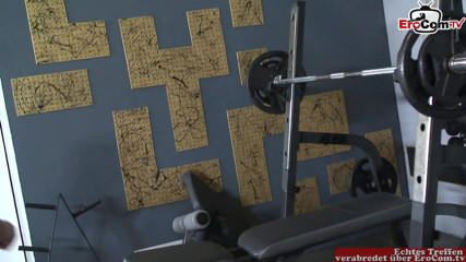 EroCom: Skinny brunette Teen with small boobs fucks in the gym