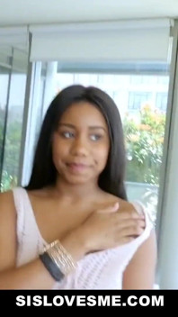 Cute little stepsister Jenna Foxx needs stepbro's help
