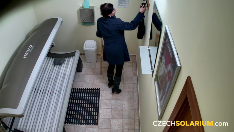 Czech Solarium: Czech Solarium 53: Busty MILF Teases Her Massive Tits for the...
