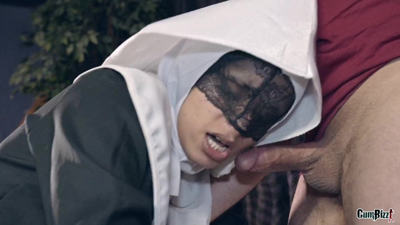 Cumbizz: Teen nun creampie gangbang