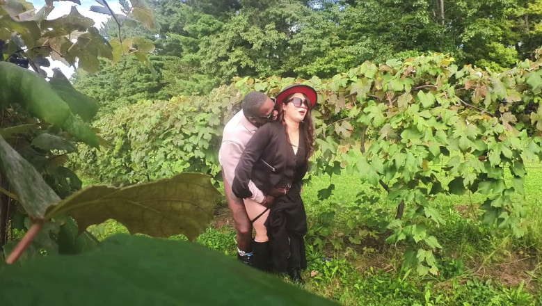 Sir juicy: Plocka vindruvor sedan styvfar poppa hennes druva på vine tree