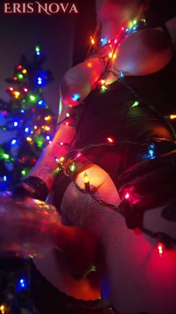 Eris Nova Jerks off Wrapped in Christmas Lights