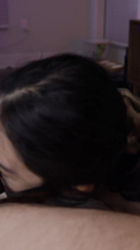 Santa Gets a Surprise Blowjob From Asian Girl for Christmas, Huge Oral Creampie in Mouth
