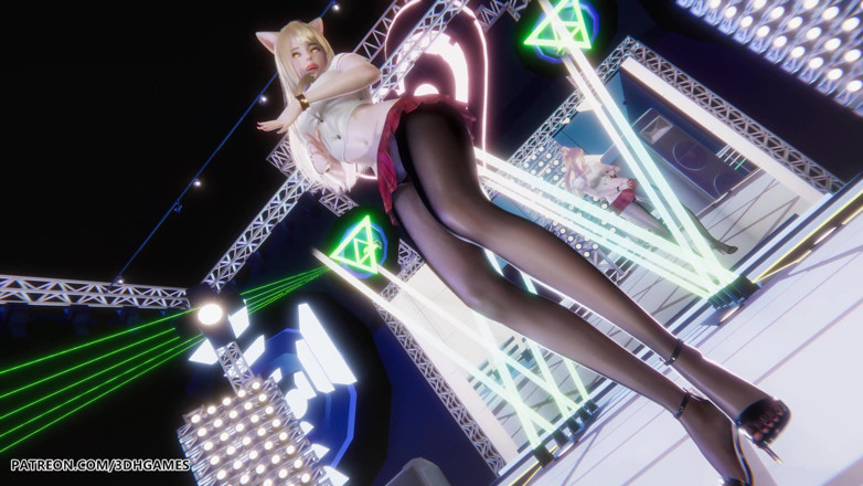 3D-Hentai Games: Saya Ren - Punggung - Ahri Sexy Striptis