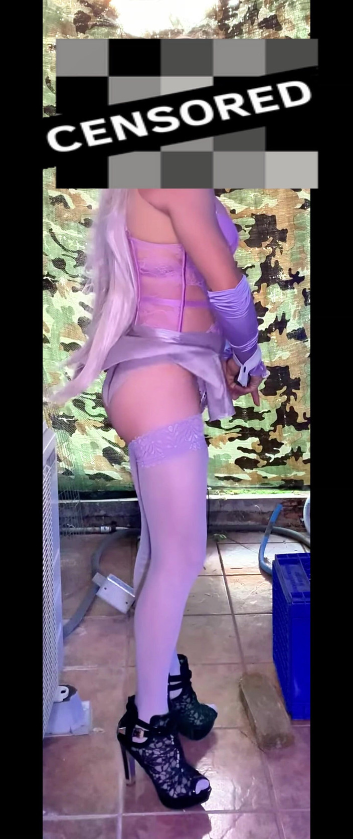 Benito414: Transsexuelle, beau cul en lingerie, bas