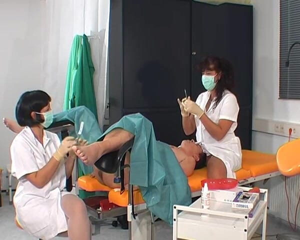 Rubber & Clinic Studio - 1ATOYS: CBT and Nipple Punishment - Two Nurses