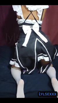 Otaku with Rem Cosplay Gets Fucked Without a Condom Part 1