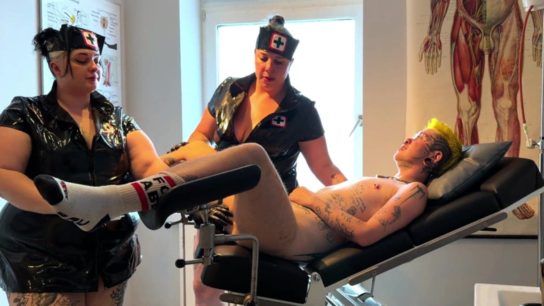 punkgoblin: T-boy Gets Femdom Nurse Clinic Check up