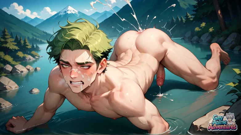Gay Anime Adventures: Ảo tưởng núi ướt át của người yêu cơ bắp tóc xanh -...