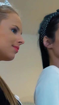 Aiden Ashley, Jenna J Ross, and Jillian Janson Lick and Finger Each Other in a Lesbian FFM