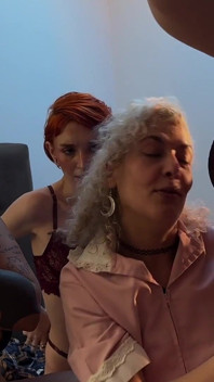 Lesbian Maid Has a Crush on a Chubby Girl, a Redhead, and a Brunette.