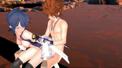 Hentai Smash: Aqua gives Sora a blowjob before getting fucked doggystyle, lets...