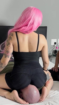 Mibby and Qween Sitting on a Submissive's Face. Nasty Face Sitting Humiliation!