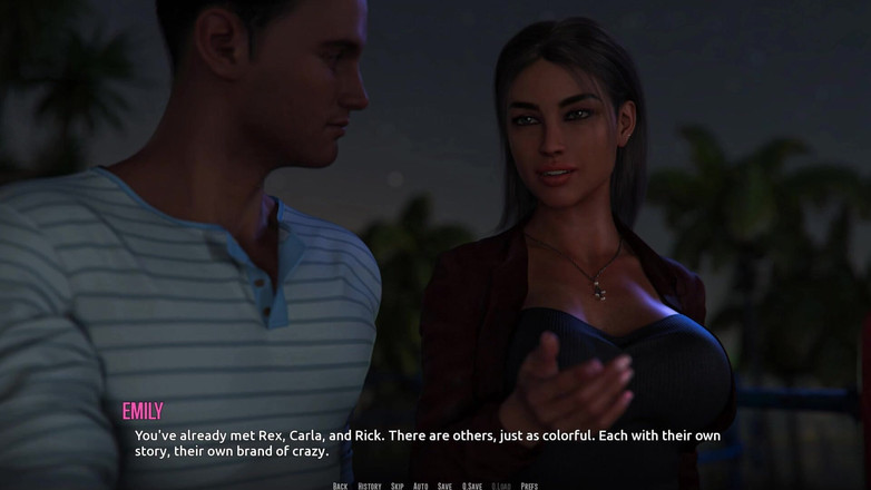 3D Cartoon Porn: 多米诺骨牌海滩 2：Jhon 与艾米丽的命运之夜散步