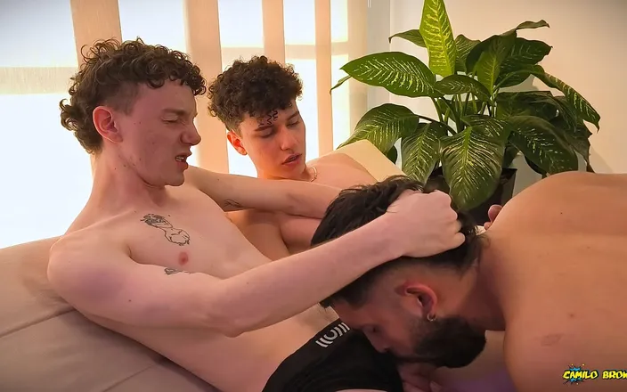 Camilo Brown: Two Twinks One Daddy Creampie Threesome Nicco Mucci and Adrian...