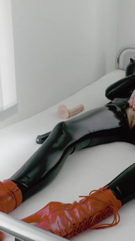 Big Boob Rubber Patient Masturbating in the Clinic