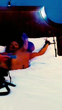 Ebony Neko Babe Little Bleu J Gets Fucked Tied to Bed