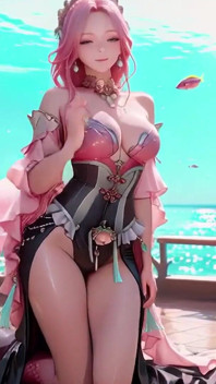 Pink Mermaid Queen! Private Gaze in the Underwater Palace, From Deep Sea Dreams to Beach Climax.