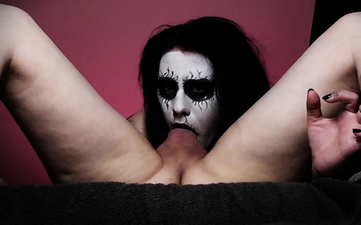 Damagedcosplays: Black Metal Goth Deepthroats so Good That She Gets Two...