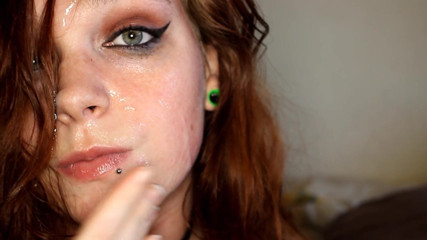 GamerGirlRoxy: Sloppy facefuck facial with leash