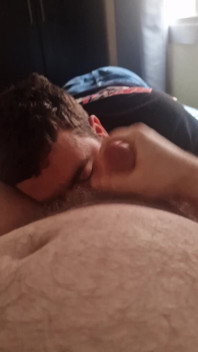 Sucking a Fat Stepdad's Thick Cock.