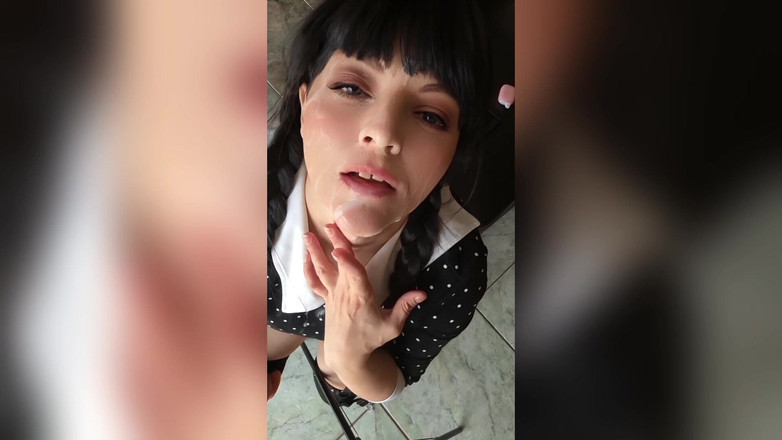 Sapphire Style: Lenara Grimwood'un yarağını yalıyor ve yüzüne boşalıyor