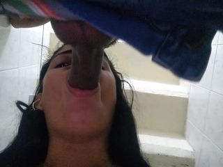 Angy Amazon: Cheating Wife Fucking Outdoors - This Time Creampied in the Bathroom...