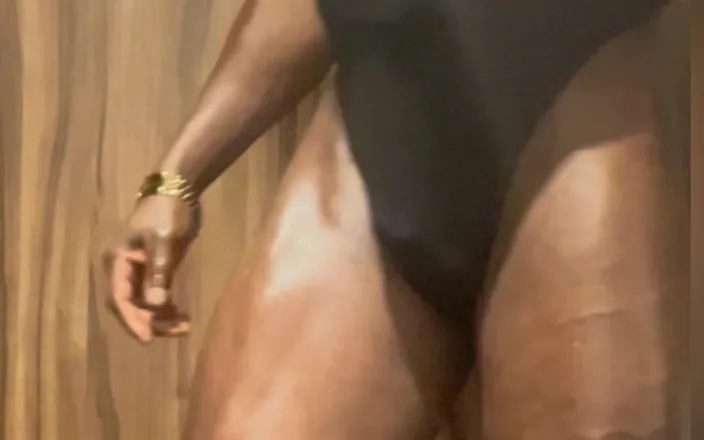 Black smoking muscle stepdad: Post Workout G String Singlet Oiled Flex &amp; Toy Session
