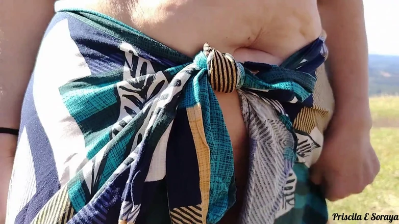 Priscila: Stepmom and Stepdaughter Showing off in Public in the Garden,...