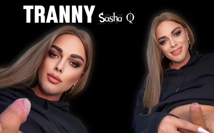 Sasha Q: Gagică transsexuală care se masturbează până la orgasm